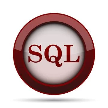 SQL icon. Internet button on white background. . 스톡 일러스트