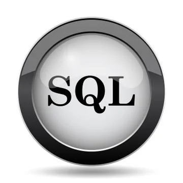 SQL icon. Internet button on white background.. Stock Illustration