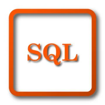 SQL icon. Internet button on white background.. Stock Illustration
