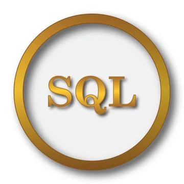 SQL icon. Internet button on white background.. Stock Illustration