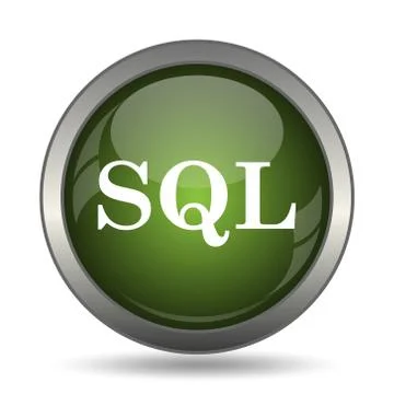 SQL icon. Internet button on white background. . 스톡 일러스트