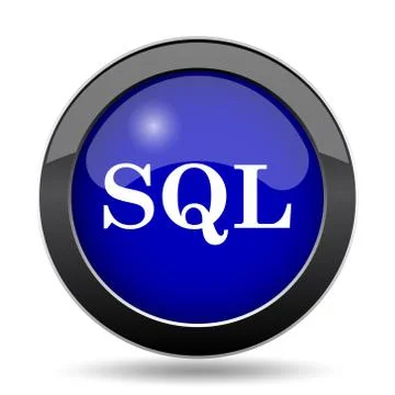 SQL icon. Internet button on white background.. Stock Illustration
