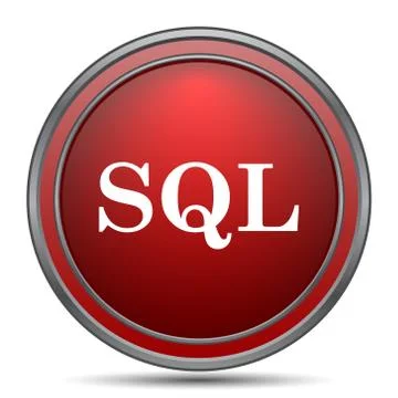 SQL icon. Internet button on white background.. Stock Illustration