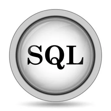 SQL icon. Internet button on white background.. Stock Illustration