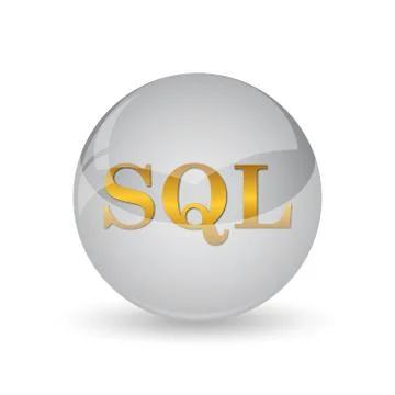 SQL icon. Internet button on white background. . Stock Illustration