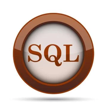 SQL icon. Internet button on white background. . Illustration