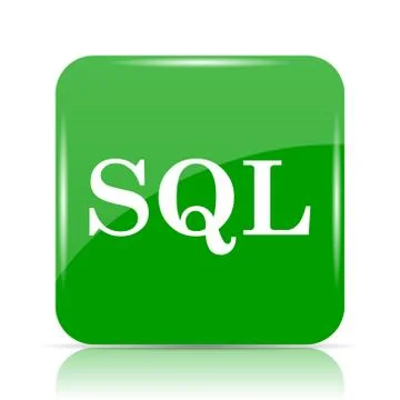 SQL icon. Internet button on white background.. Illustration