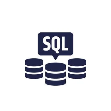 SQL icon, Structured Query Language vector Illustrazione stock