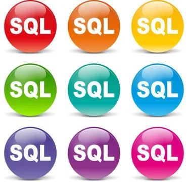 Sql icons Stock Illustration