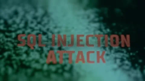 SQL Injection Attack, web security vulnerability Stock Footage 309403443