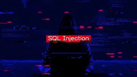 SQL Injection on hacking background screen Stock Footage 317056045