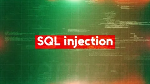 SQL injection word in hacking and cybersecurity Stock Footage 318782791