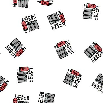 Sql injections vector seamless pattern Stock Illustration