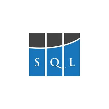 SQL letter logo design on white background. SQL creative initials letter logo Stock Illustration