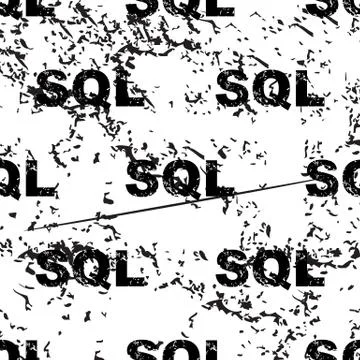 SQL pattern, grunge, monochrome Stock Illustration