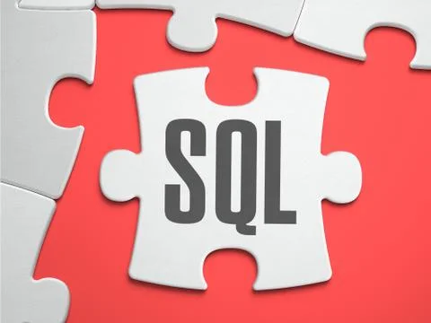SQL - Puzzle on the Place of Missing Pieces Illustrazione stock