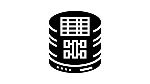 Sql query database glyph icon animation Stock Footage 326153127