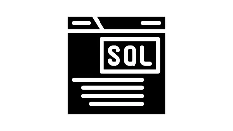 Sql query database glyph icon animation Stock Footage 326742595