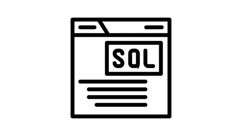 Sql query database line icon animation Stock Footage 326759732
