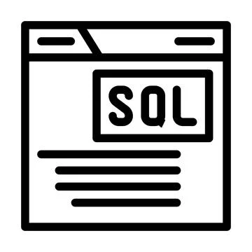 Sql query database line icon vector illustration Stock Illustration