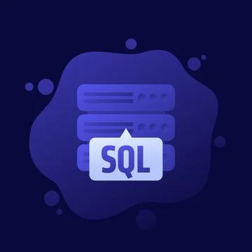 SQL server icon, vector design Stock Illustration