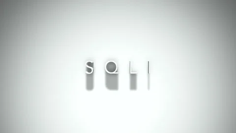 Sqli 3D title animation with shadows on a white background Stock Footage 297517529