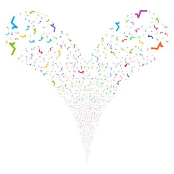 Sqrt Double Fireworks Stream 스톡 일러스트