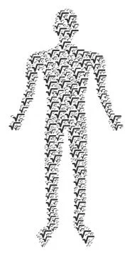 Sqrt Person Figure Stock Illustration