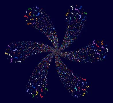 Sqrt Rotation Flower Cluster Illustrazione stock