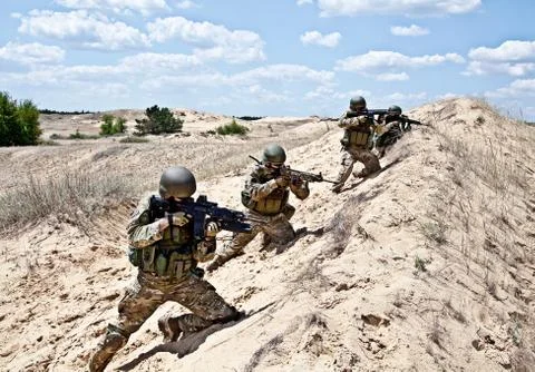 Squad in action Stock Photos