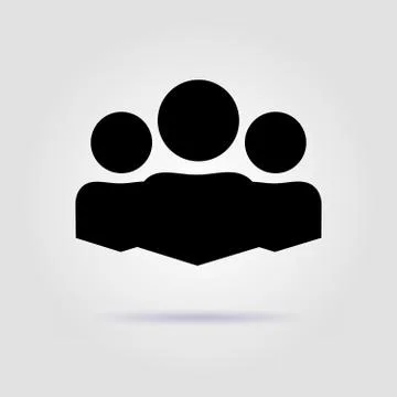 Squad vector icon on a gray background with soft shadow Иллюстрация