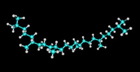 Squalane molecular structure isolated on black Stock Illustration