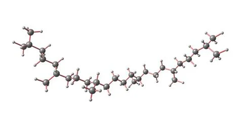 Squalane molecular structure isolated on white Illustrazione stock