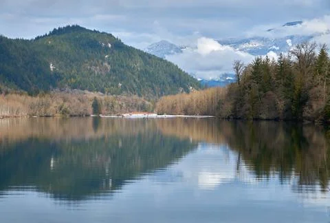 Squamish River Winter 스톡 사진