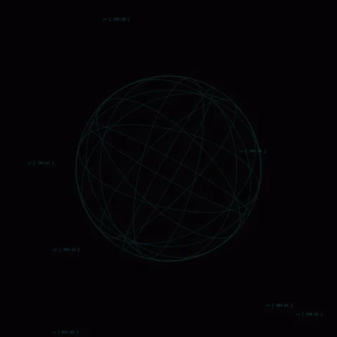 Square 1:1 Geometric Calculation UI - Data Precision Tech Background Stock Footage 330693442