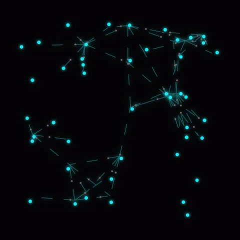 Square 1:1 Neural Data Mesh - Abstract Technology Network Loop Stock Footage 330957489