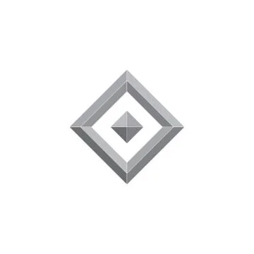 Square 3d gradient symbol decoration logo vector Stock Illustration