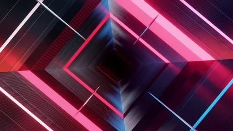 Square 3D tunnel Loop Video stock 288843201