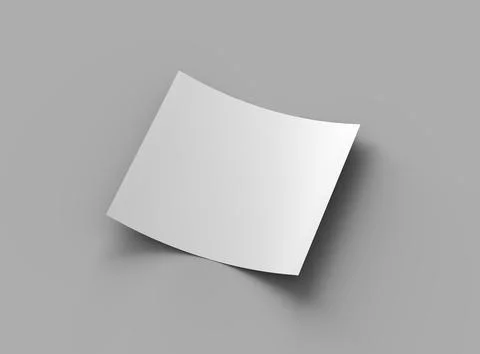 Square 8.26x8.26inc flyer render to present your design. Illustrazione stock