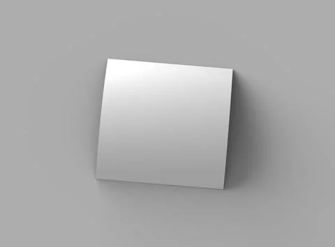 Square 8.26x8.26inc flyer render to present your design. Stock Illustration