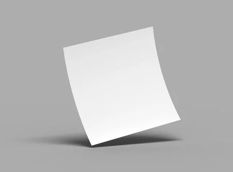 Square 8.26x8.26inc flyer render to present your design. Stock Illustration