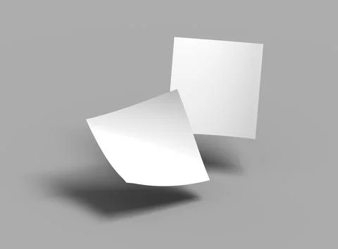 Square 8.26x8.26inc flyer render to present your design. Stock-Illustration