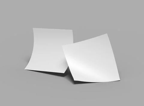 Square 8.26x8.26inc flyer render to present your design. Stock Illustration