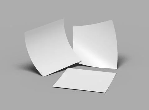 Square 8.26x8.26inc flyer render to present your design. Stock Illustration