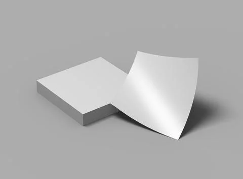 Square 8.26x8.26inc flyer render to present your design. Stock Illustration