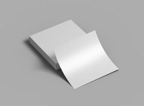 Square 8.26x8.26inc flyer render to present your design. Stock Illustration