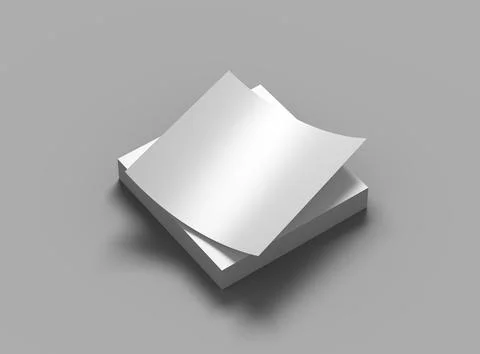 Square 8.26x8.26inc flyer render to present your design. Stock Illustration