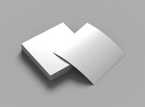 Square 8.26x8.26inc flyer render to present your design. Stock Illustration