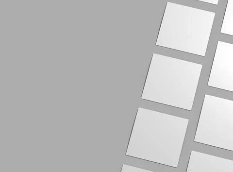 Square 8.26x8.26inc flyer render to present your design. Stock Illustration