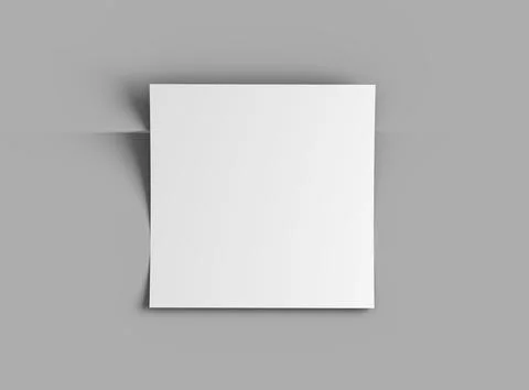 Square 8.26x8.26inc flyer render to present your design. Stock Illustration